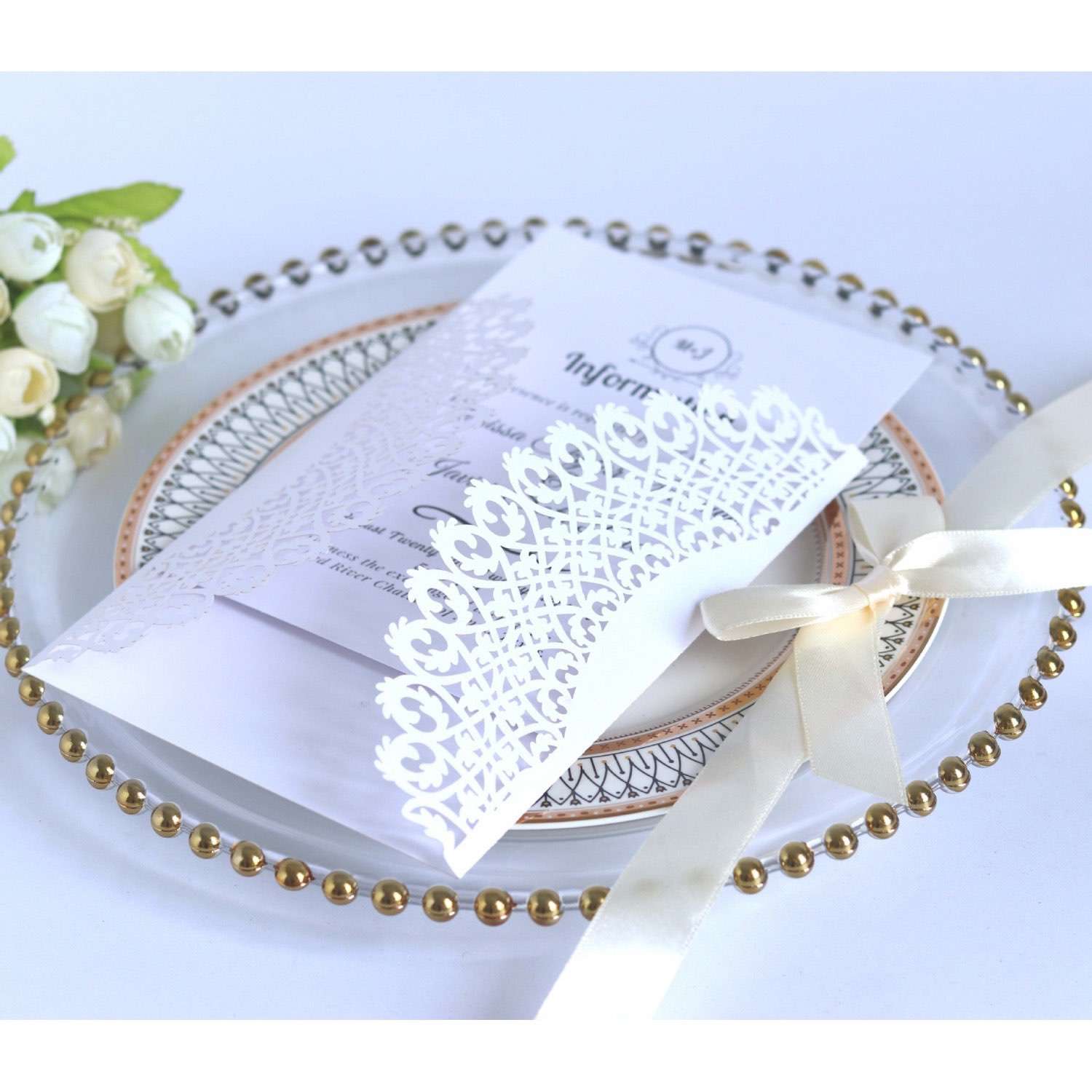 Wedding Invitation Rectangle Marriage Invitation With Envelope Laser Business Card